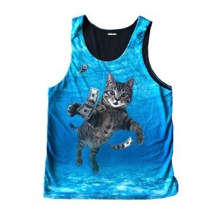 Double sided cat basketball jersey size L